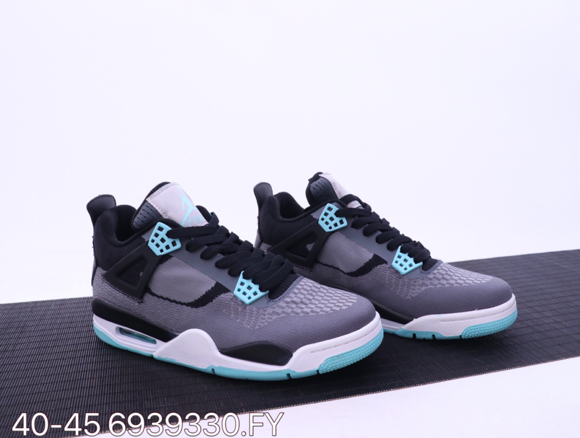 Air Jordan 4 Retro NRG Grey Black Jade Shoes